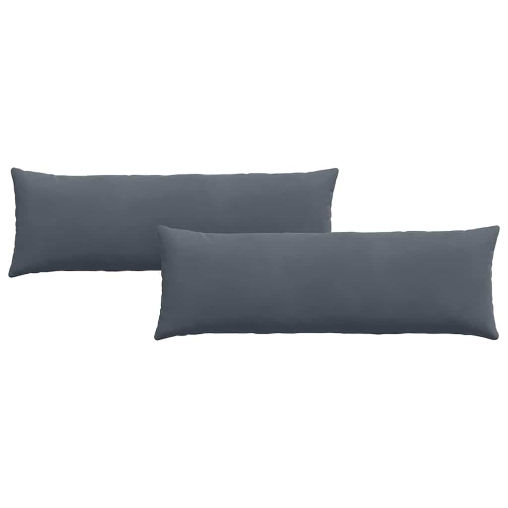 Sofa Pagalvės 2 pcs Tamsiai pilka 120 x 40 cm