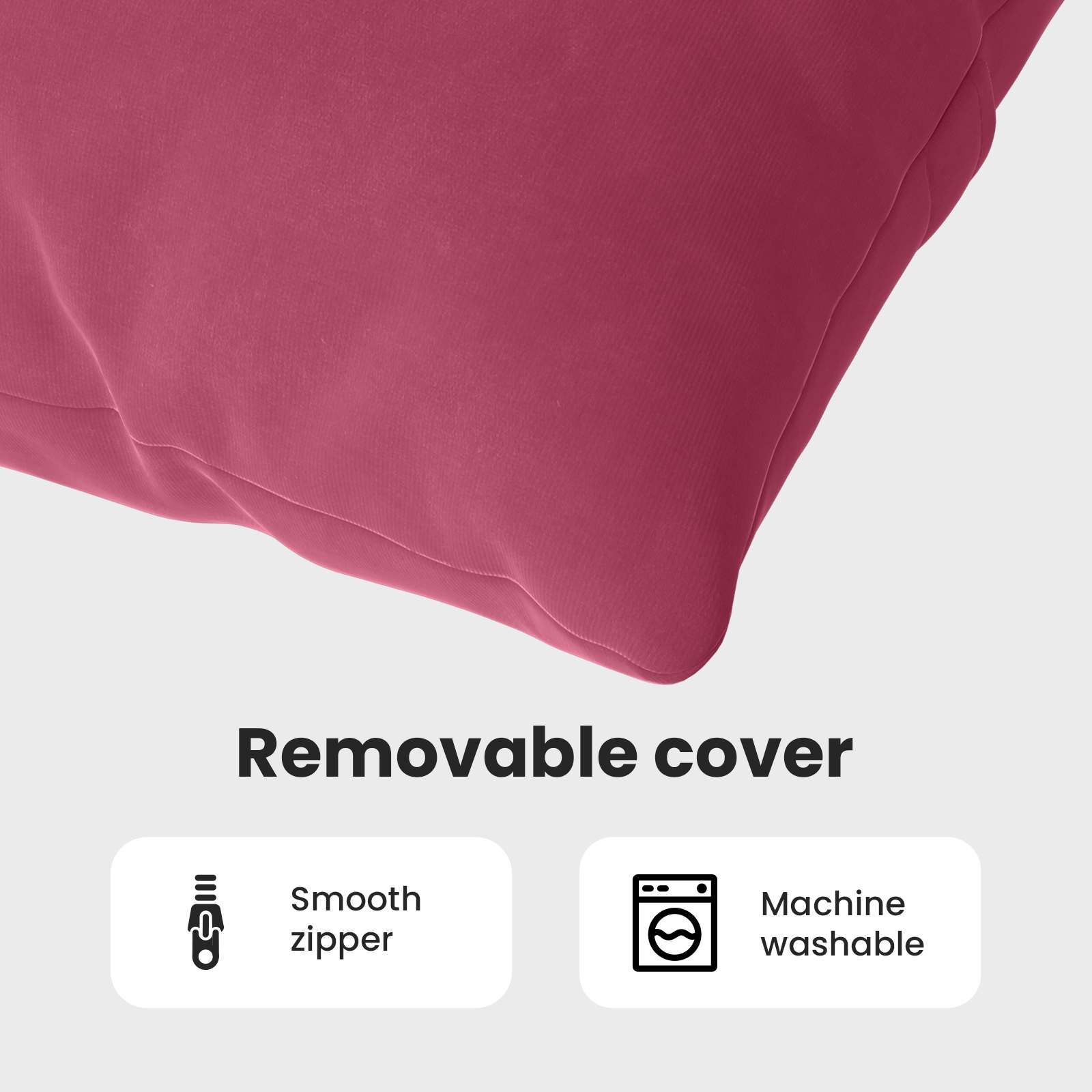 Sofa Pagalvės 2 pcs Vyno raudona 120 x 40 cm Kordūrinis audinys