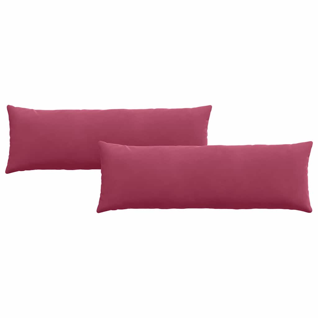 Sofa Pagalvės 2 pcs Vyno raudona 120 x 40 cm Kordūrinis audinys