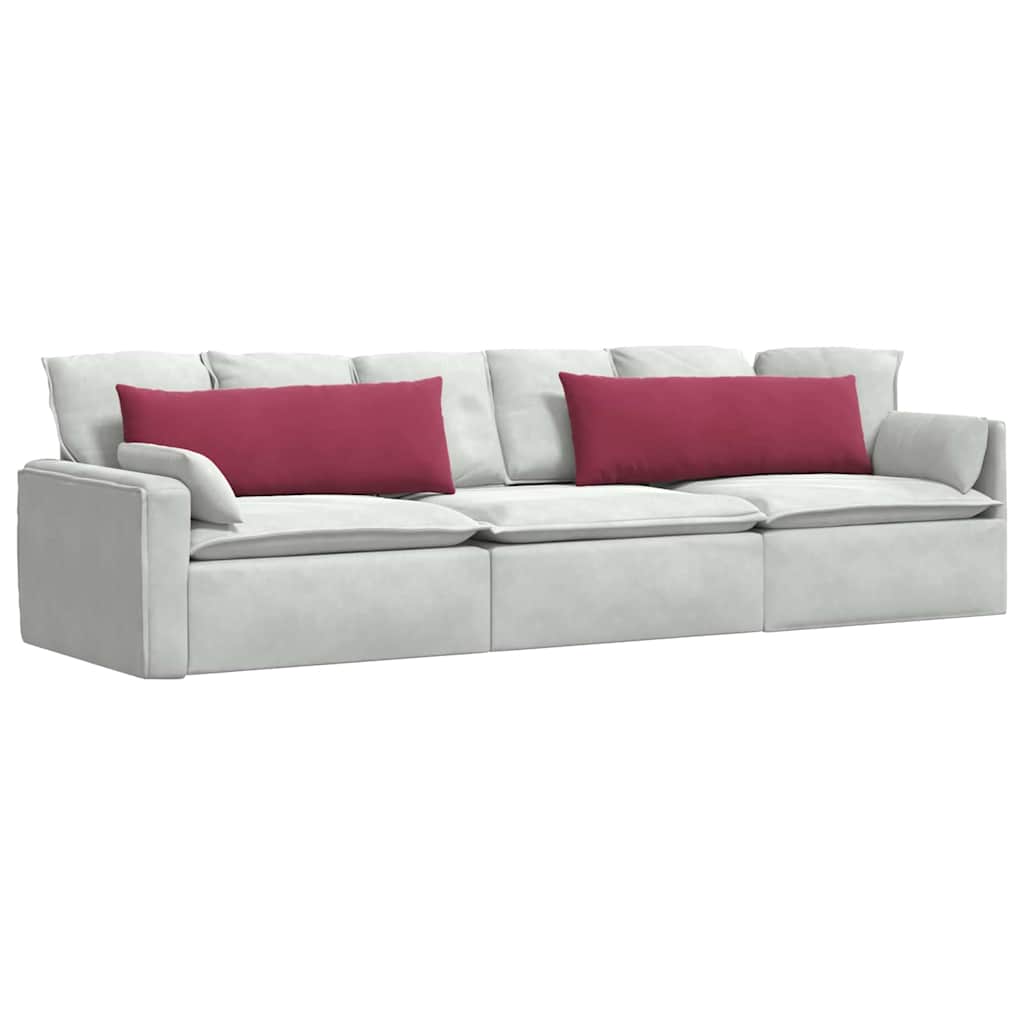 Sofa Pagalvės 2 pcs Vyno raudona 120 x 40 cm Kordūrinis audinys