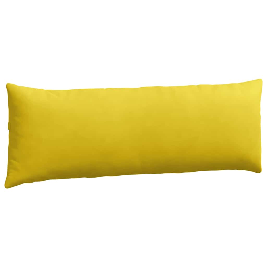 Sofa Pagalvės 2 pcs Geltona 120 x 40 cm Kordūrinis audinys