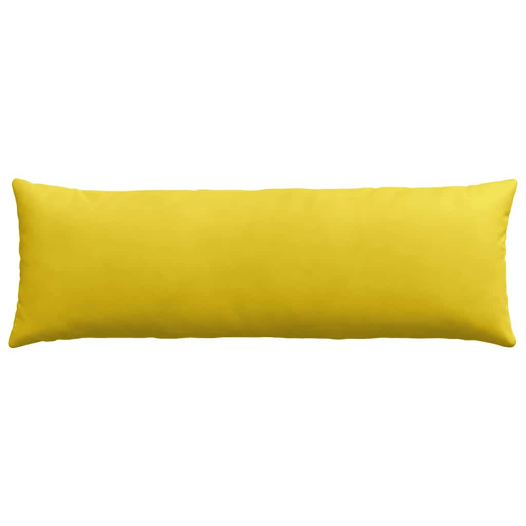 Sofa Pagalvės 2 pcs Geltona 120 x 40 cm Kordūrinis audinys