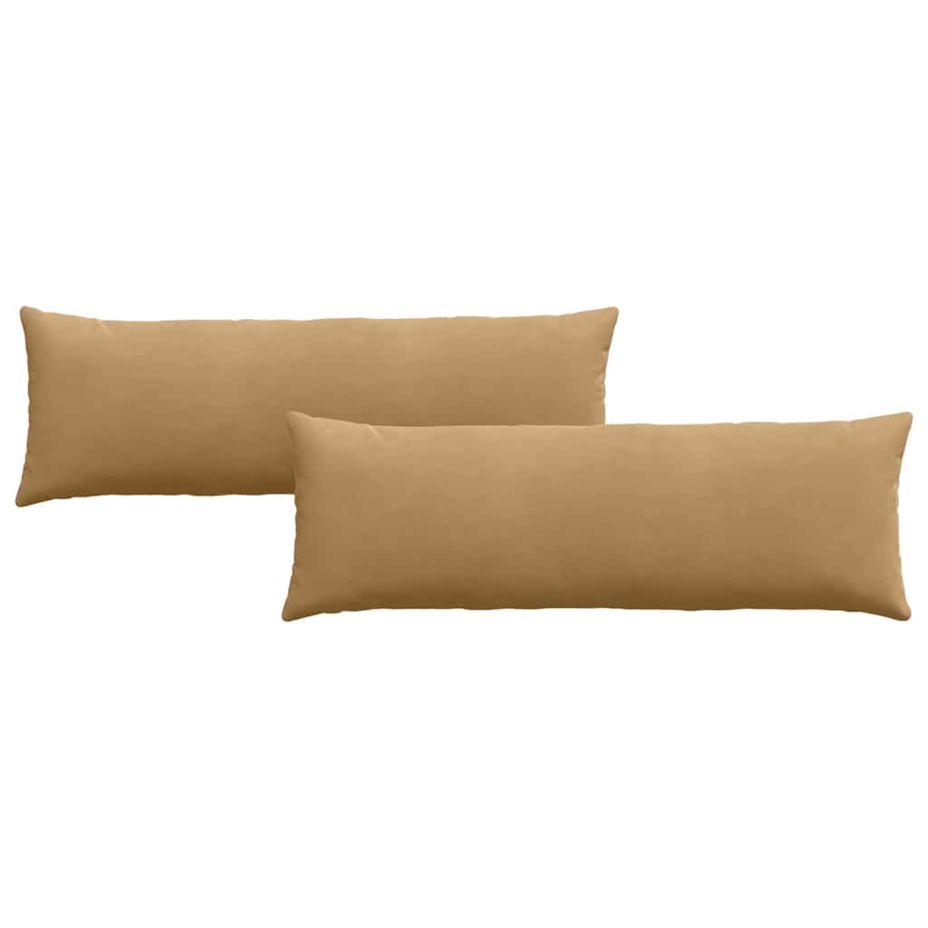 Dīvāna spilveni 2 gab Brūni 120 x 40 cm Korduroja audums