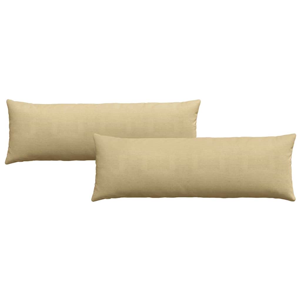 Sofa Pagalvės 2 pcs Pilkai žalia 120 x 40 cm Kordūrinis audinys