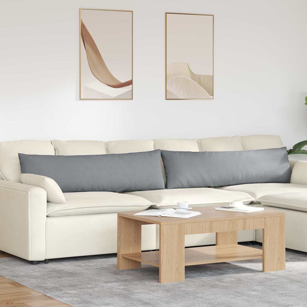 Sofa Pagalvės 2 pcs Šviesiai pilka 145 x 40 cm audinys