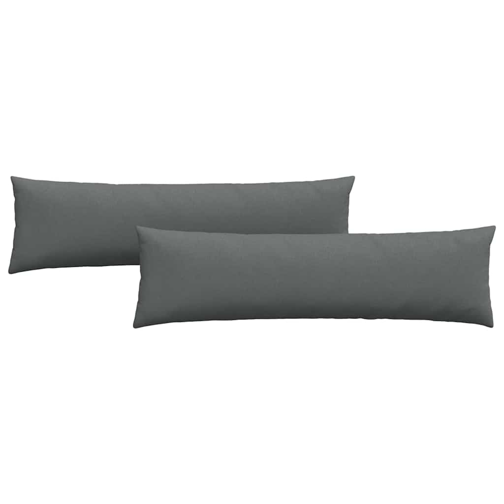 Sofa Pagalvės 2 pcs Tamsiai pilka 145 x 40 cm audinys