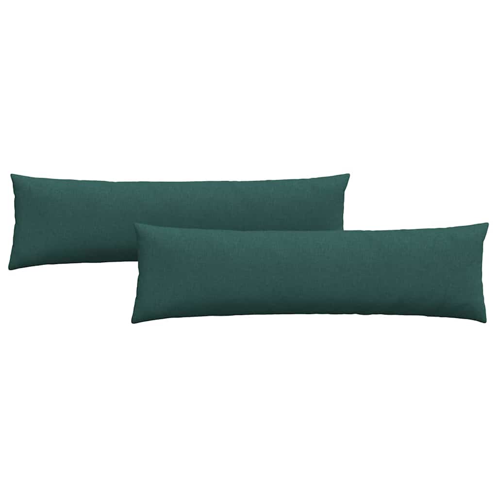 Sofa Pagalvės 2 pcs Tamsiai žalia 145 x 40 cm audinys
