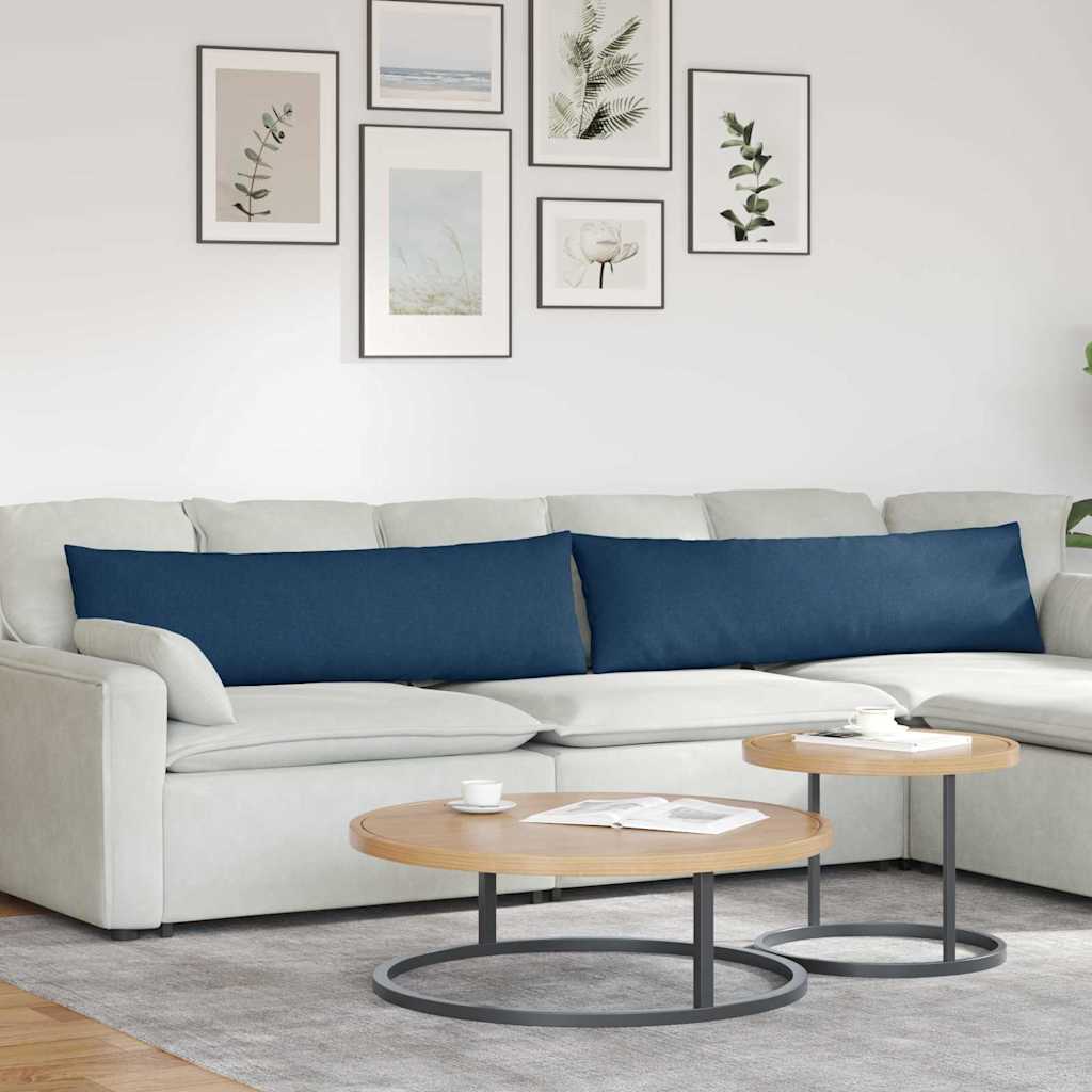 Dīvāna Spilveni 2 gab. Zili 145 x 40 cm audums