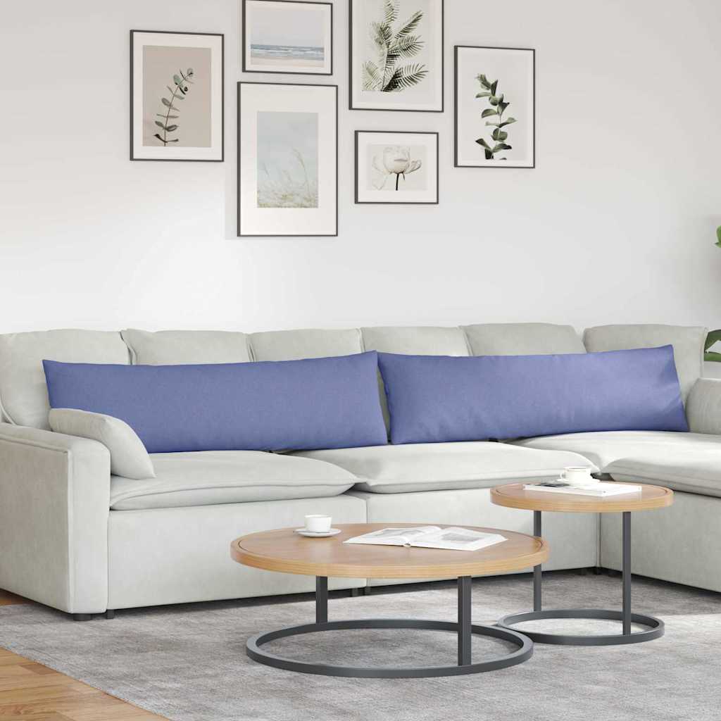 Dīvāna spilveni 2 gab. zili 145 x 40 cm audums