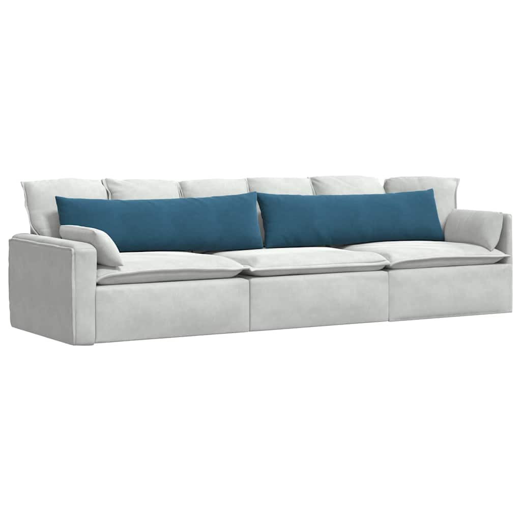 Sofa Pagalvės 2 pcs Mėlyna 145 x 40 cm Kordūrinis audinys