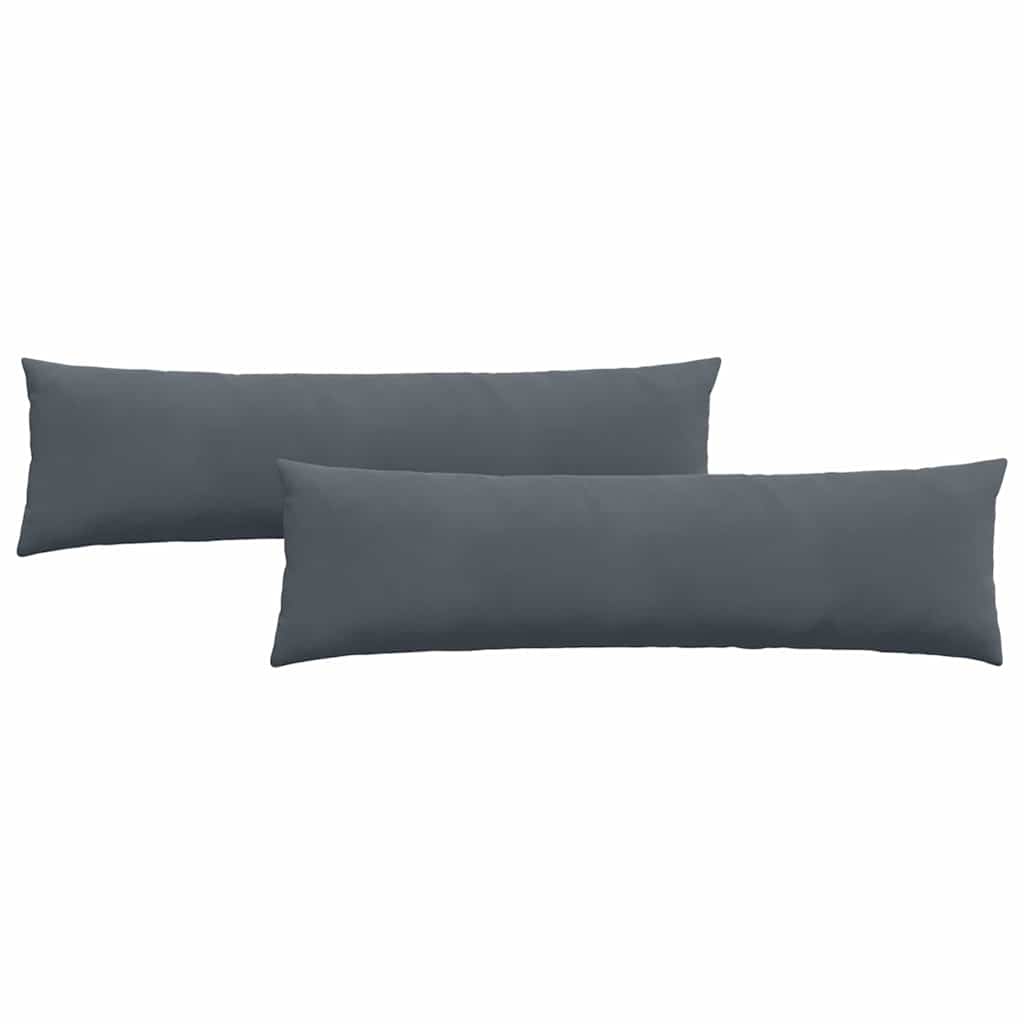 Sofa Pagalvės 2 pcs Tamsiai pilka 145 x 40 cm