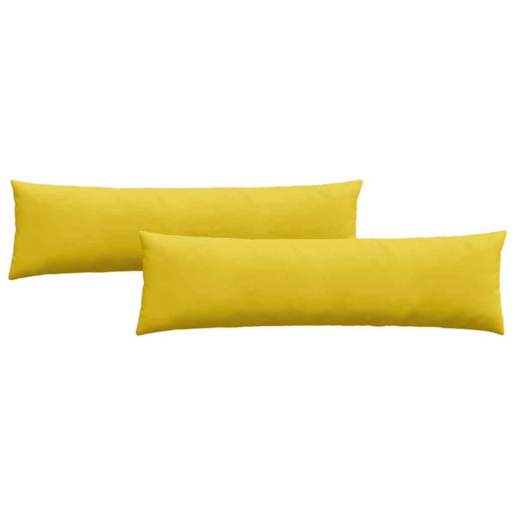 Sofa Pagalvės 2 pcs Geltona 145 x 40 cm Kordūrinis audinys