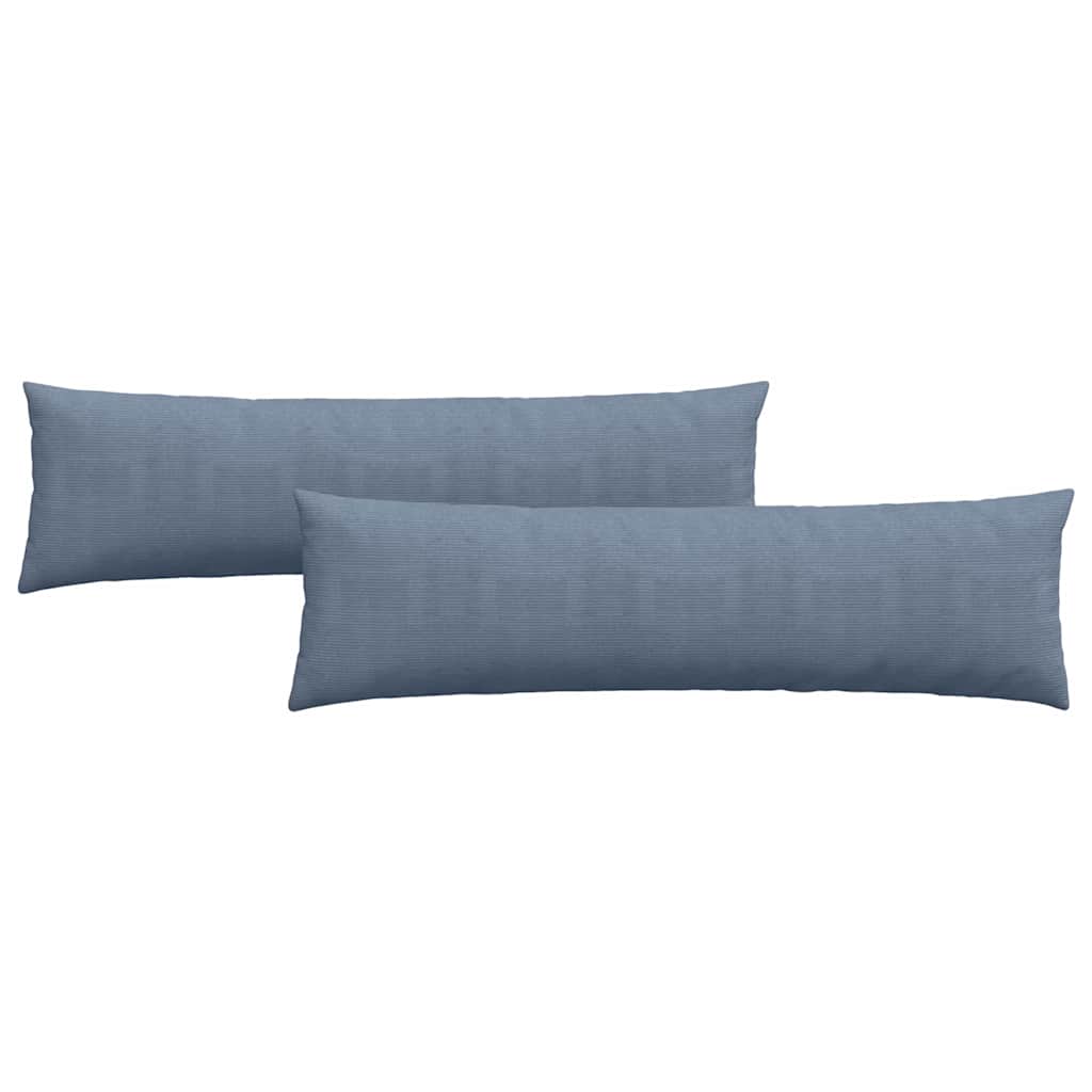 Sofa Pagalvės 2 pcs Mėlyna 145 x 40 cm Kordūrinis audinys