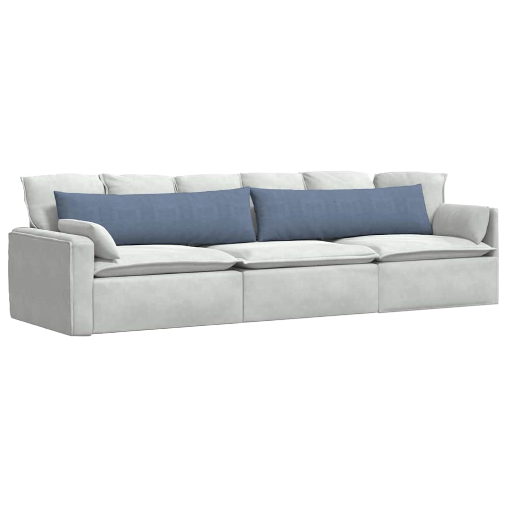 Sofa Pagalvės 2 pcs Mėlyna 145 x 40 cm Kordūrinis audinys