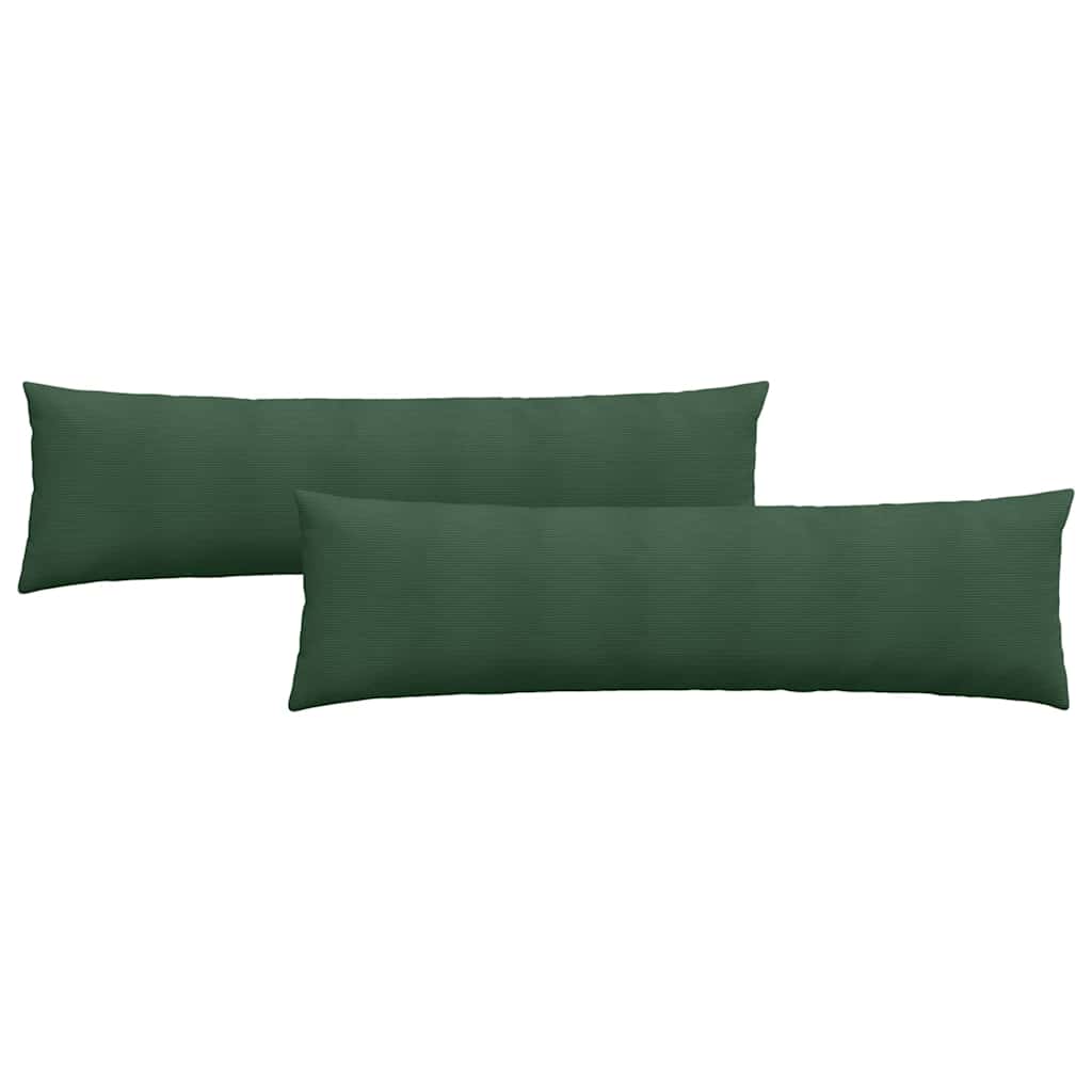 Sofa Cushions 2 pcs Dark green 145 x 40 cm