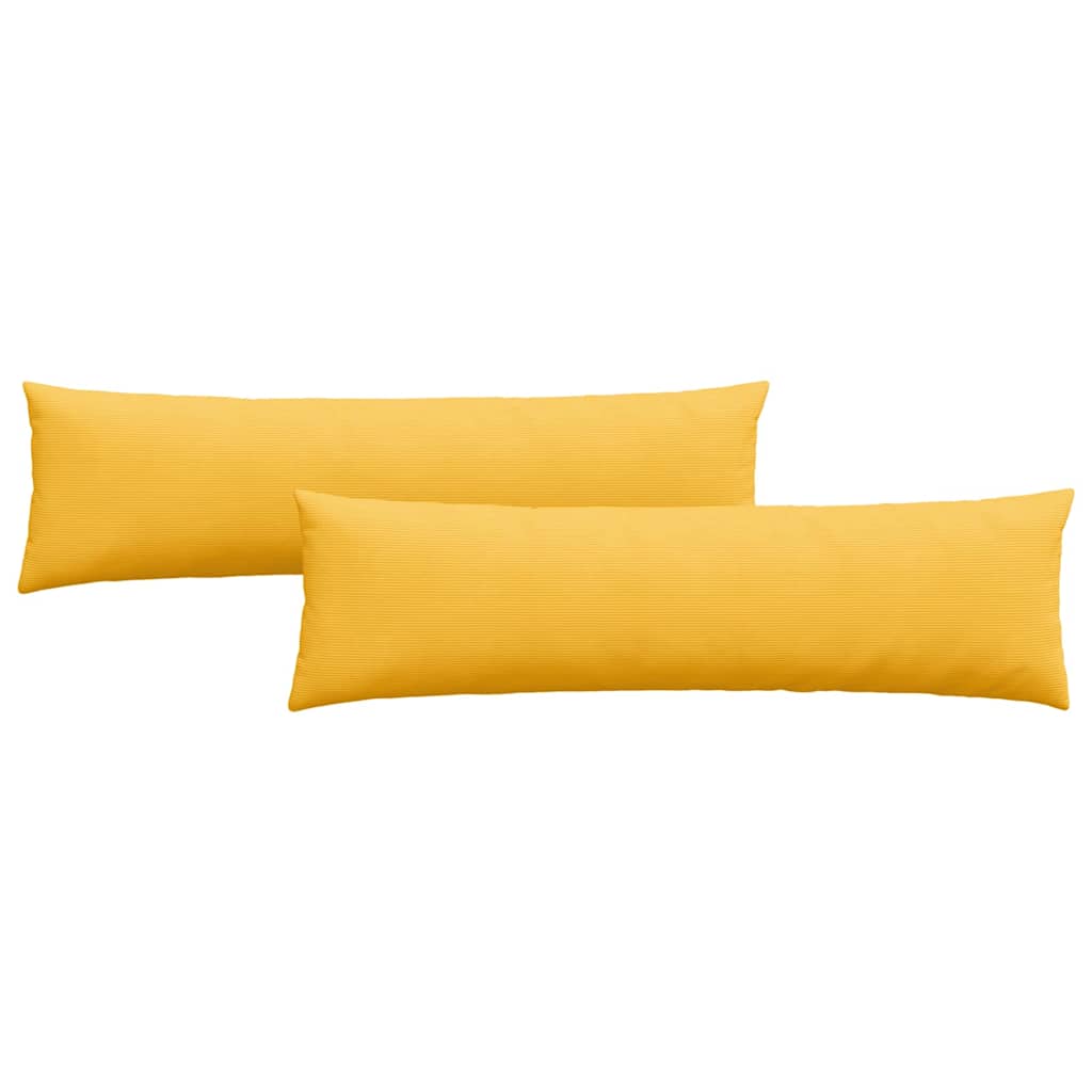 Sofa Pagalvės 2 pcs Šviesi geltona 145 x 40 cm