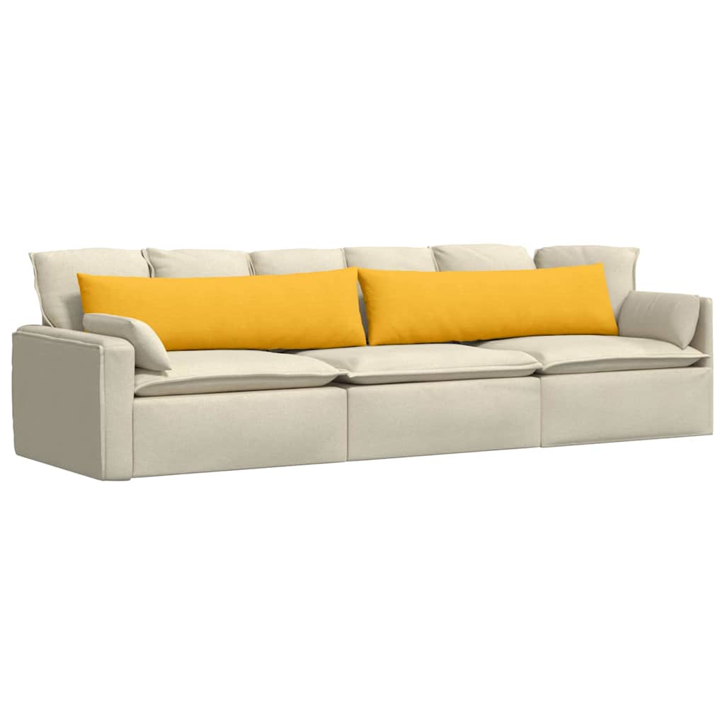 Sofa Pagalvės 2 pcs Šviesi geltona 145 x 40 cm