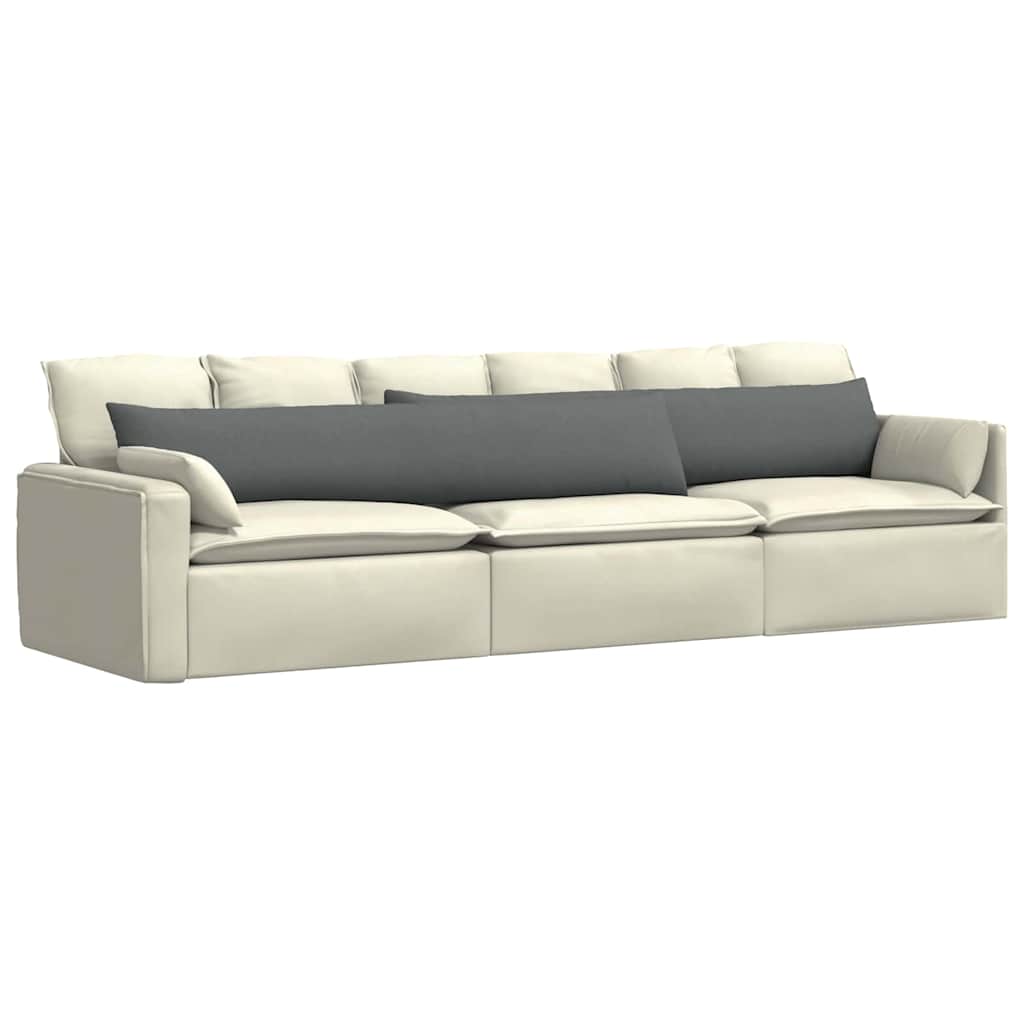Sofa Pagalvės 2 pcs Tamsiai pilka 200 x 40 cm audinys