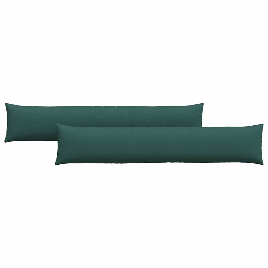 Sofa Pagalvės 2 pcs Tamsiai žalia 200 x 40 cm audinys
