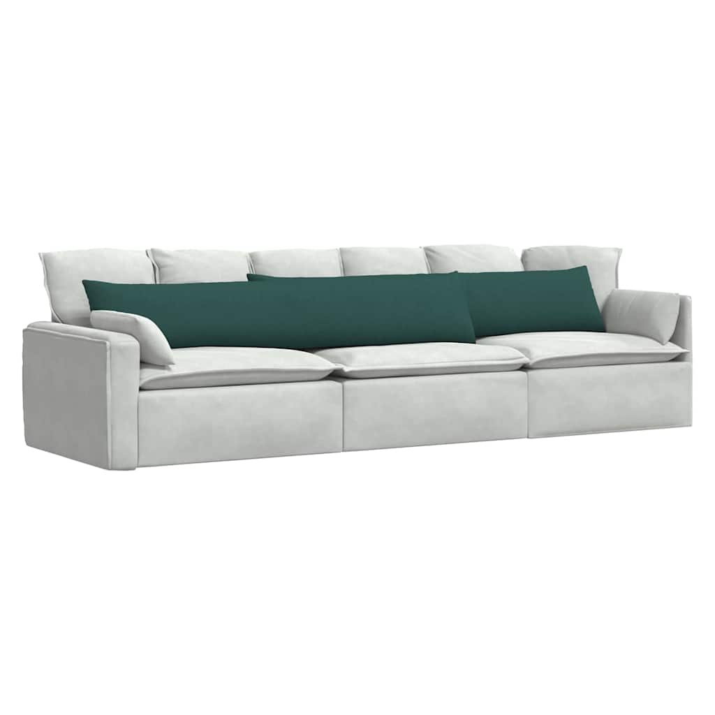 Sofa Pagalvės 2 pcs Tamsiai žalia 200 x 40 cm audinys