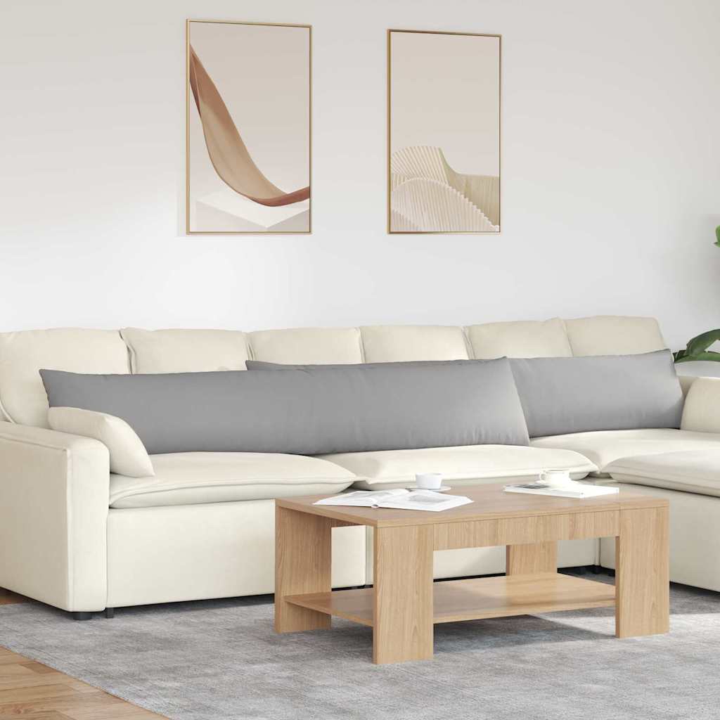 Dīvāna Spilveni 2 gab. Pelēki 200 x 40 cm audums
