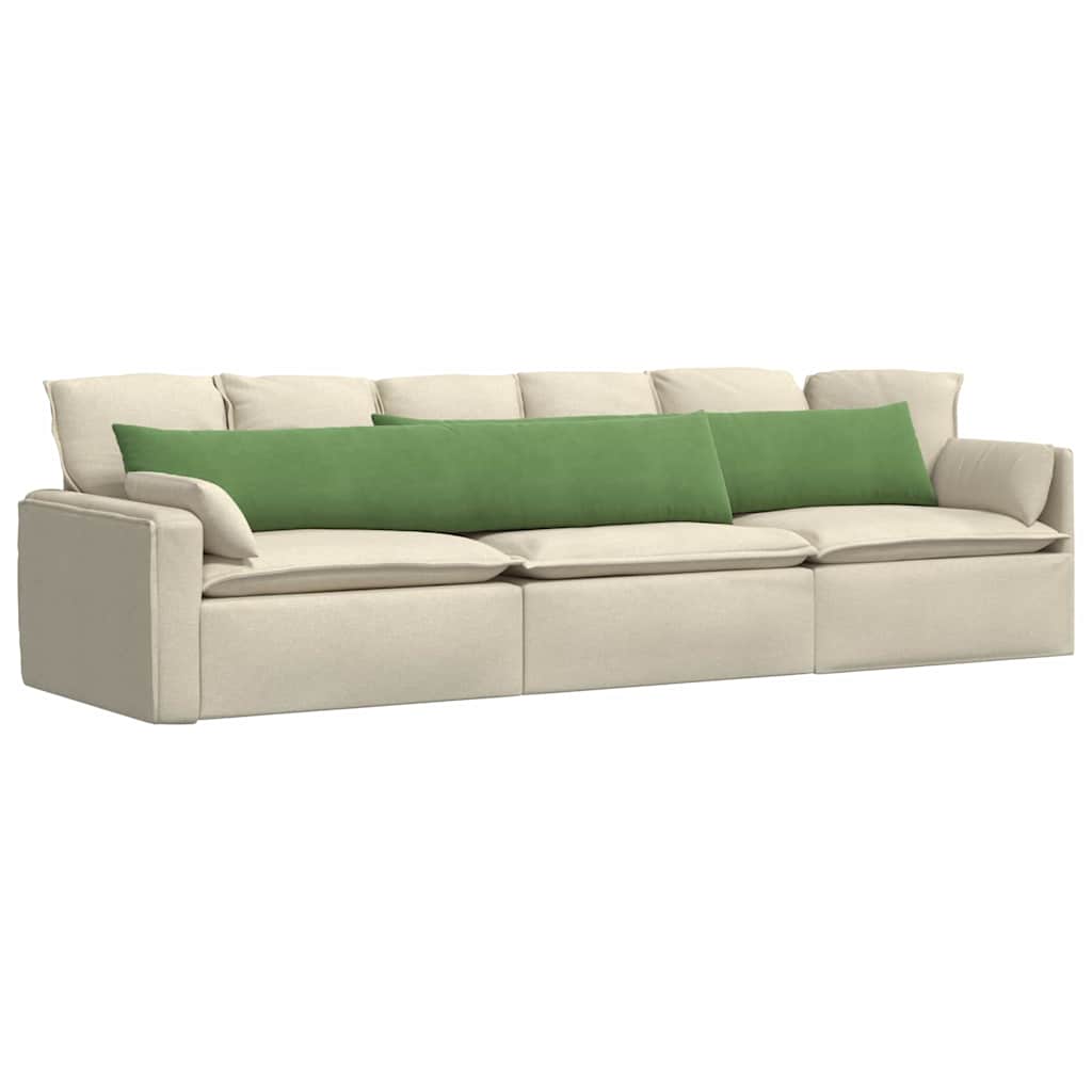 Sofa Cushions 2 pcs Light green 200 x 40 cm