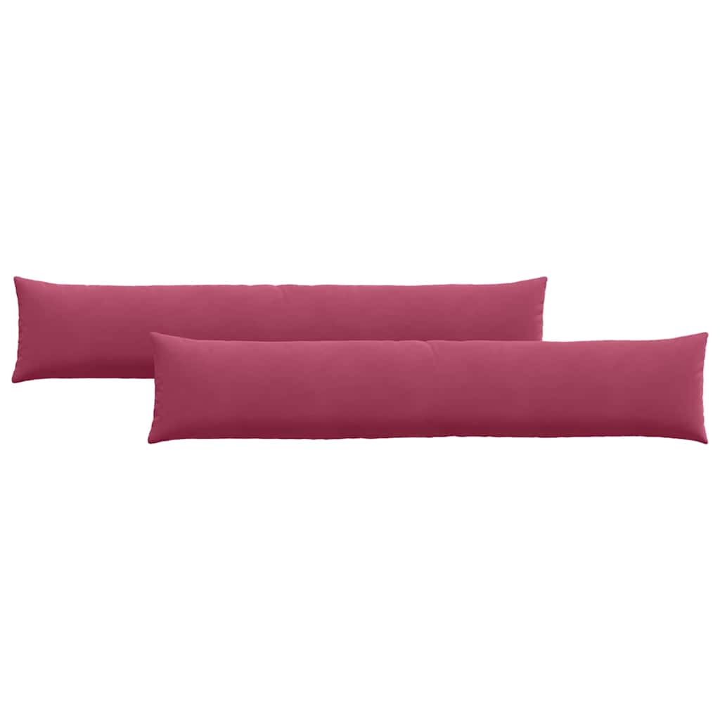 Sofa Pagalvės 2 pcs Vyno raudona 200 x 40 cm Kordūrinis audinys