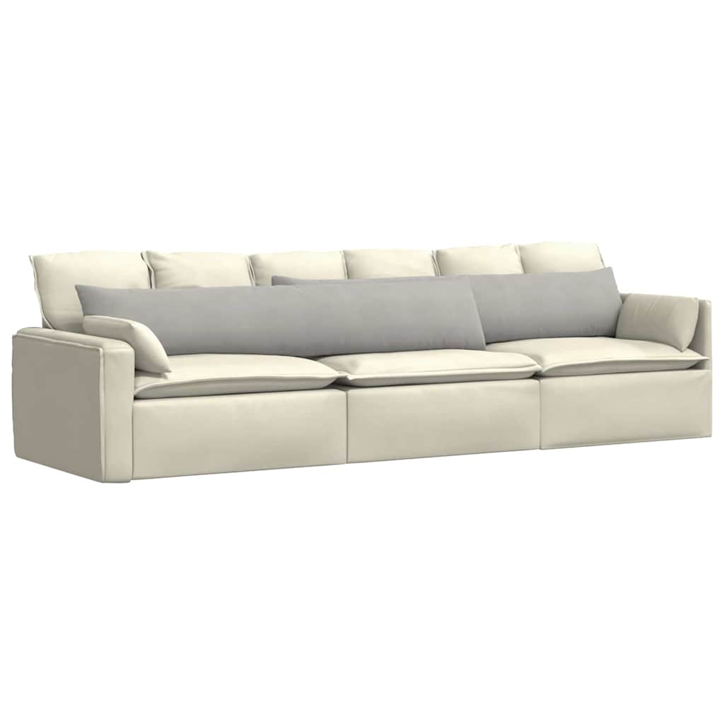 Sofa Pagalvės 2 pcs Šviesiai pilka 200 x 40 cm audinys