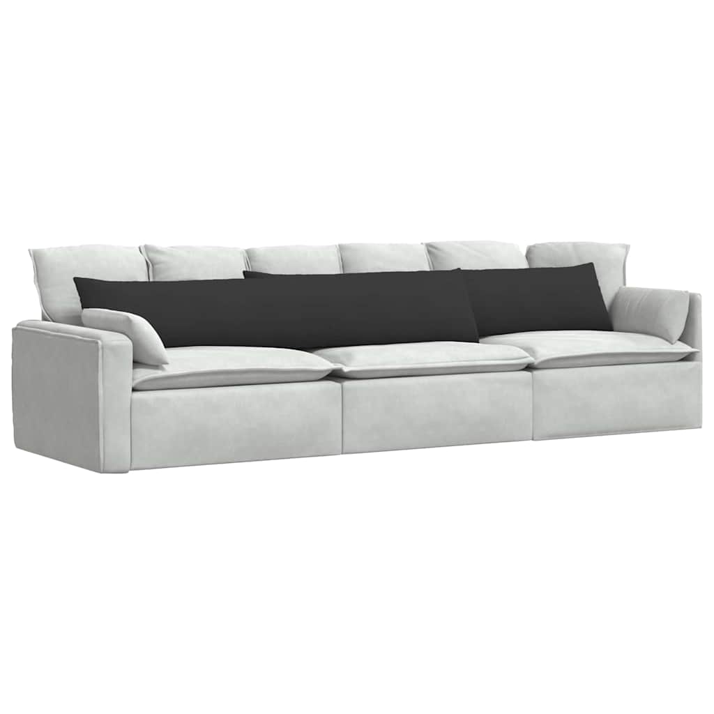 Sofa Pagalvės 2 pcs Juoda 200 x 40 cm audinys