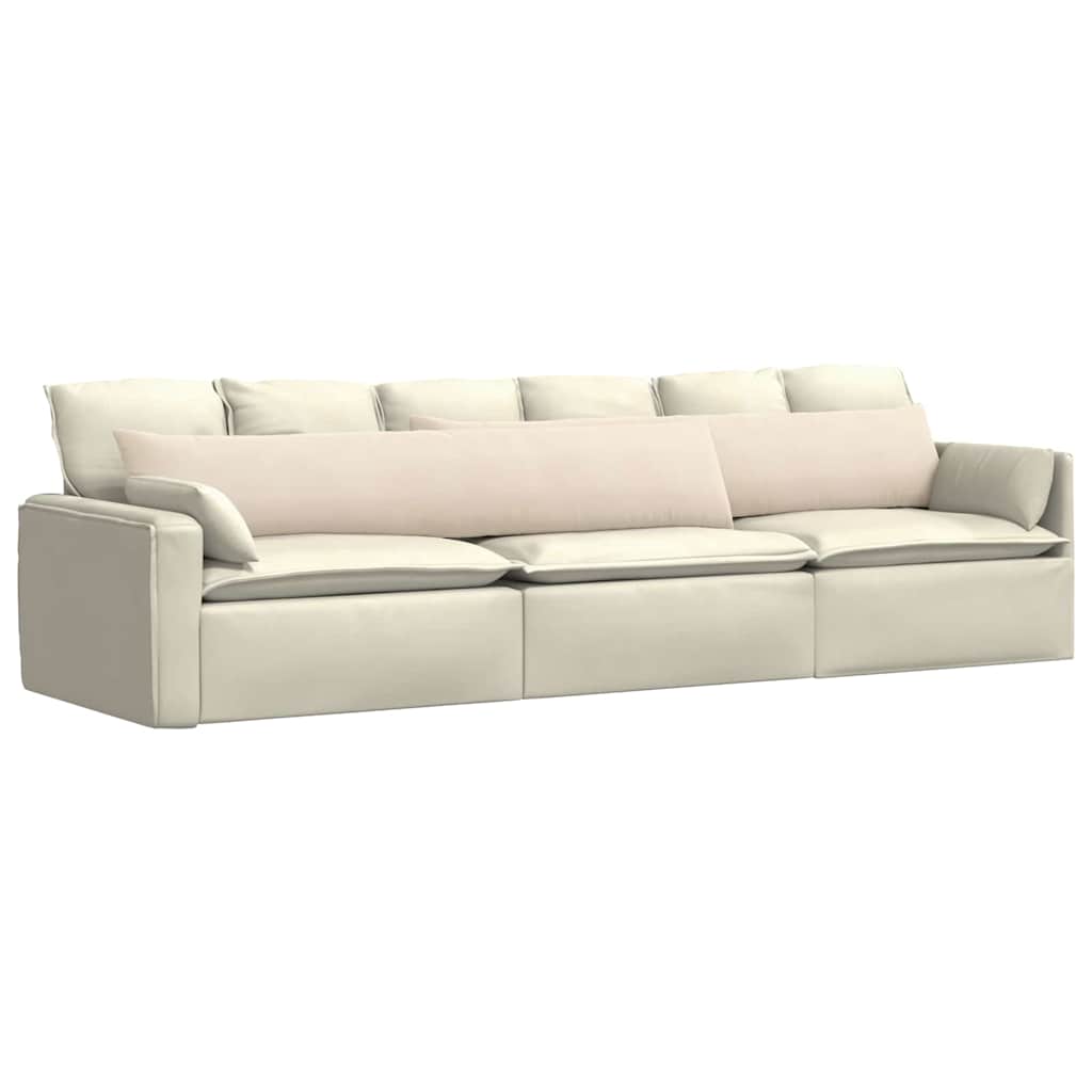 Sofa Pagalvės 2 pcs Smėlio 200 x 40 cm audinys