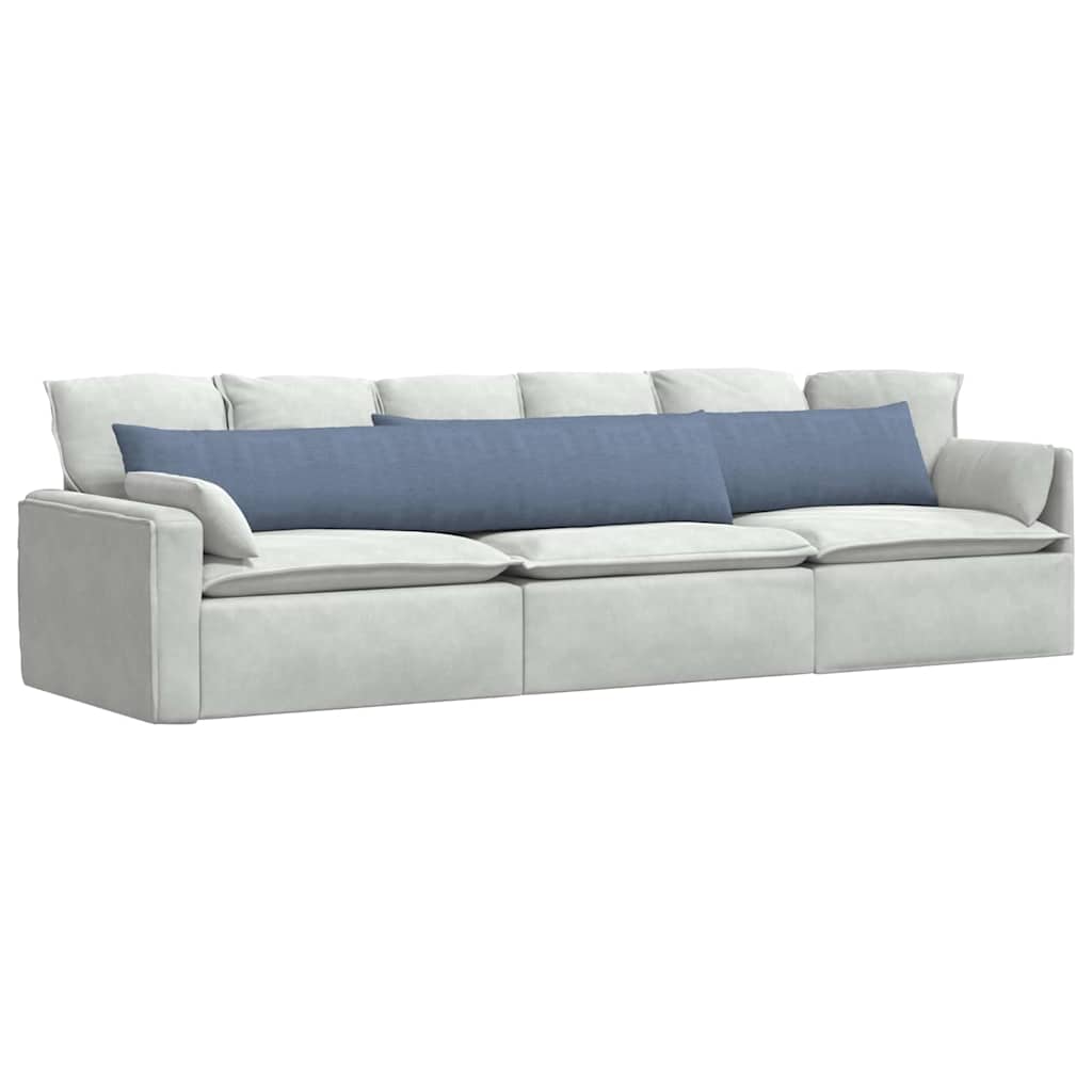 Sofa Pagalvės 2 pcs Mėlyna 200 x 40 cm Kordūrinis audinys