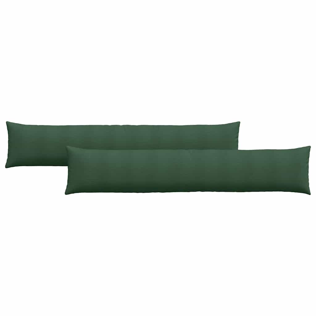 Sofa Pagalvės 2 pcs Tamsiai žalia 200 x 40 cm