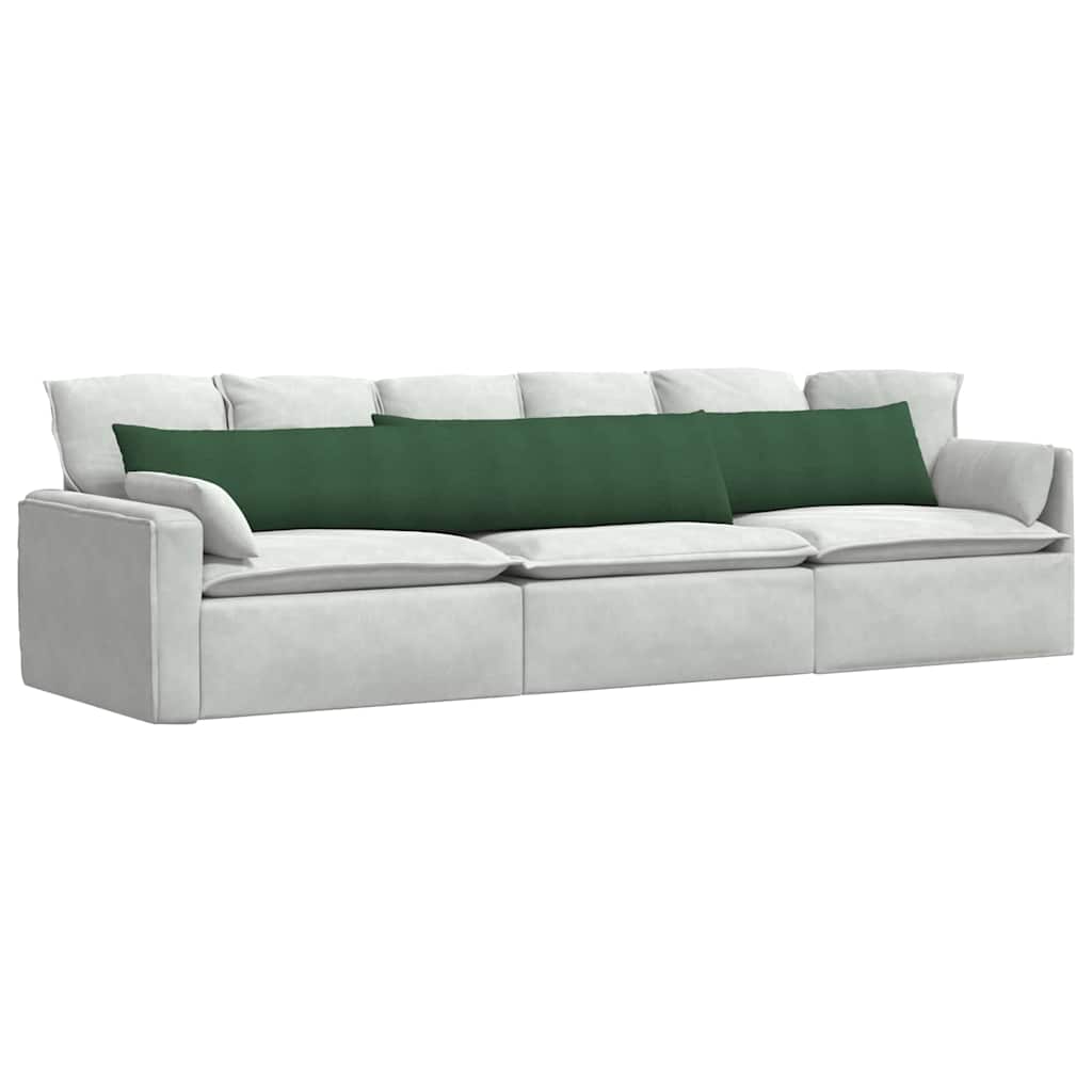 Sofa Pagalvės 2 pcs Tamsiai žalia 200 x 40 cm