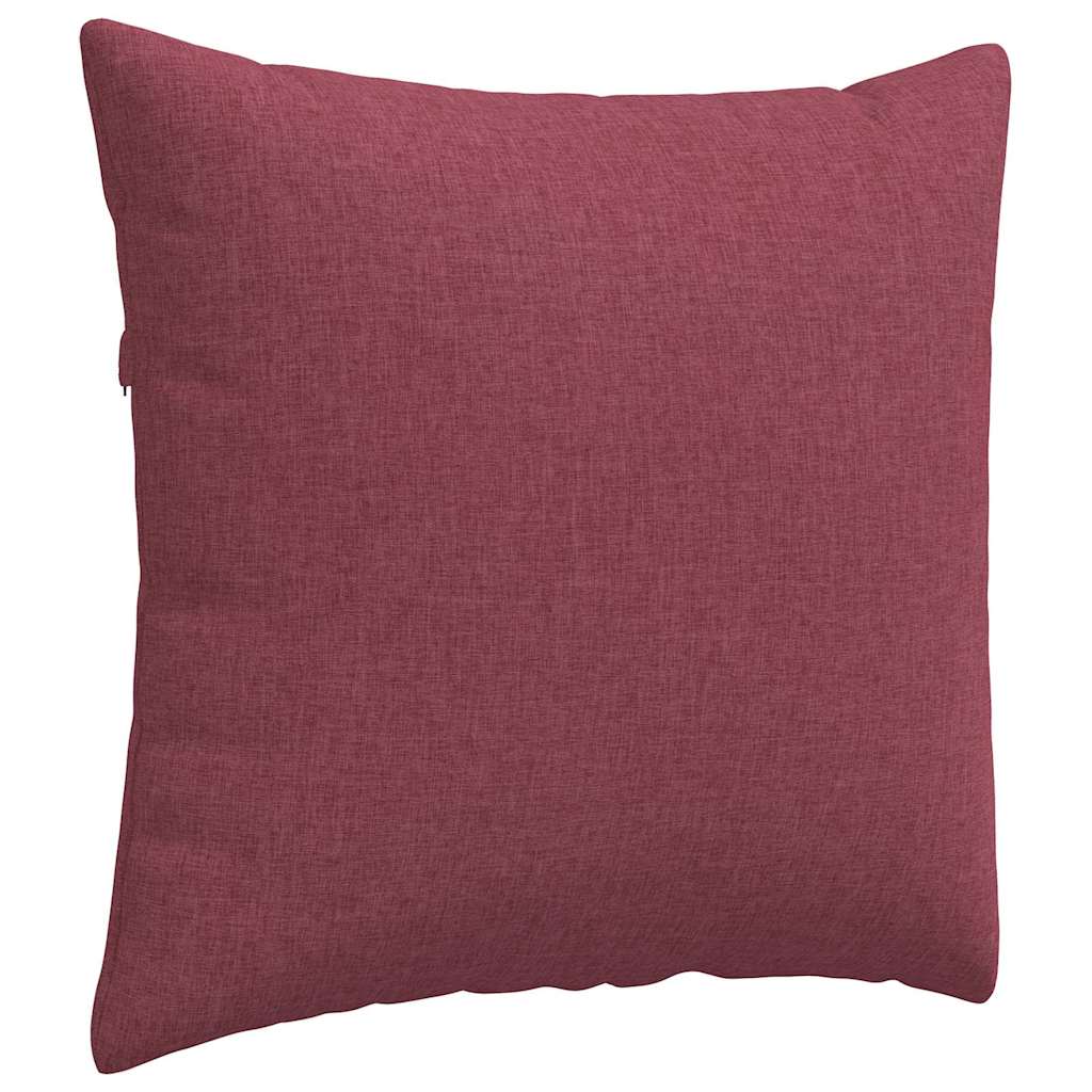 Sofa Pagalvės 2 pcs Vyno raudona 45 x 45 cm audinys