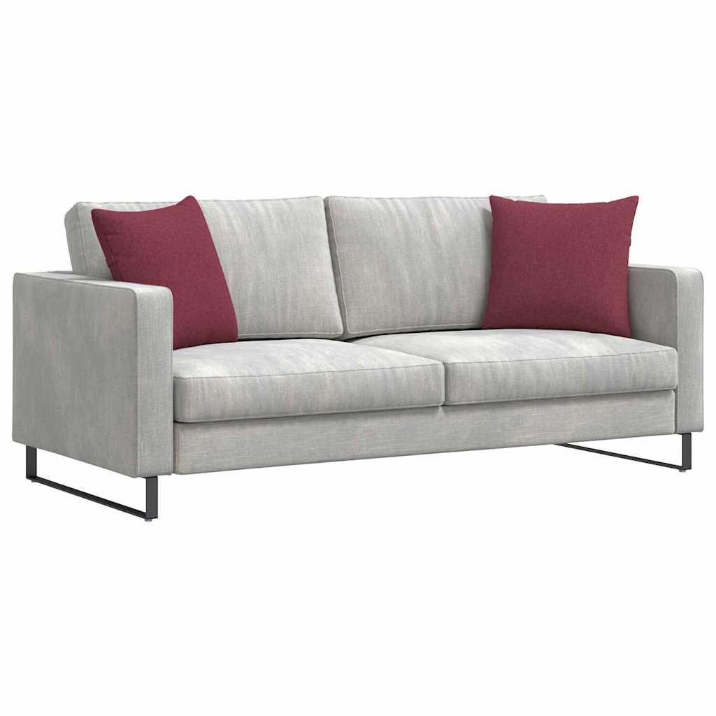 Sofa Pagalvės 2 pcs Vyno raudona 45 x 45 cm audinys