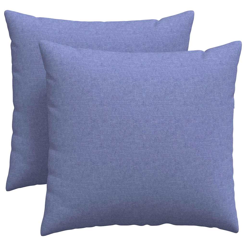 Sofa Cushions 2 pcs Blue 45 x 45 cm fabric