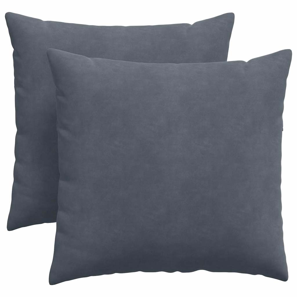 Sofa Pagalvės 2 pcs Tamsiai pilka 45 x 45 cm Kordūrinis audinys