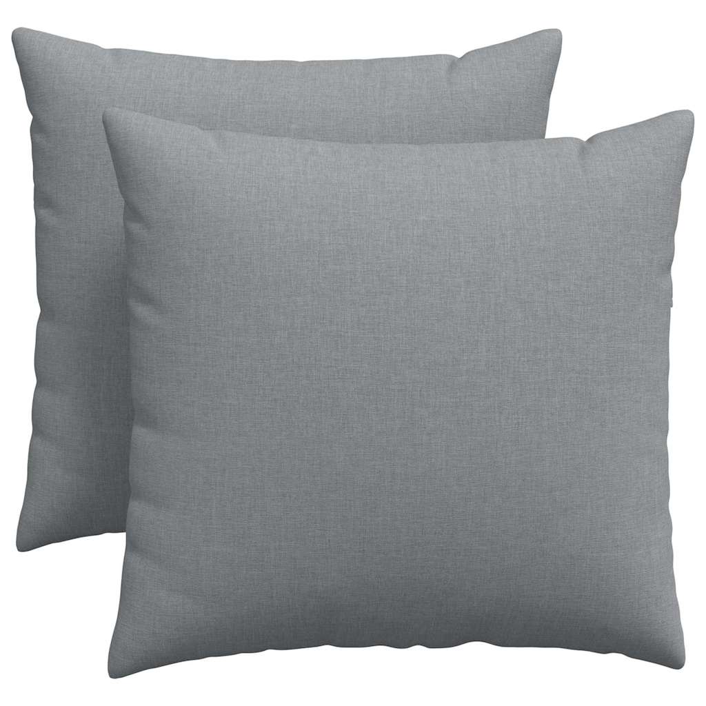 Sofa Pagalvės 2 pcs Šviesiai pilka 50 x 50 cm audinys