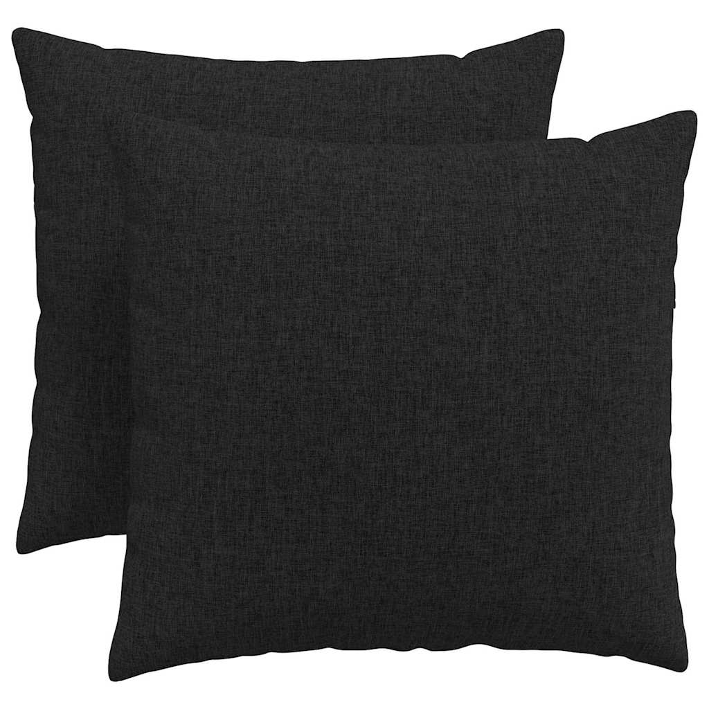 Sofa Pagalvės 2 pcs Juoda 50 x 50 cm audinys