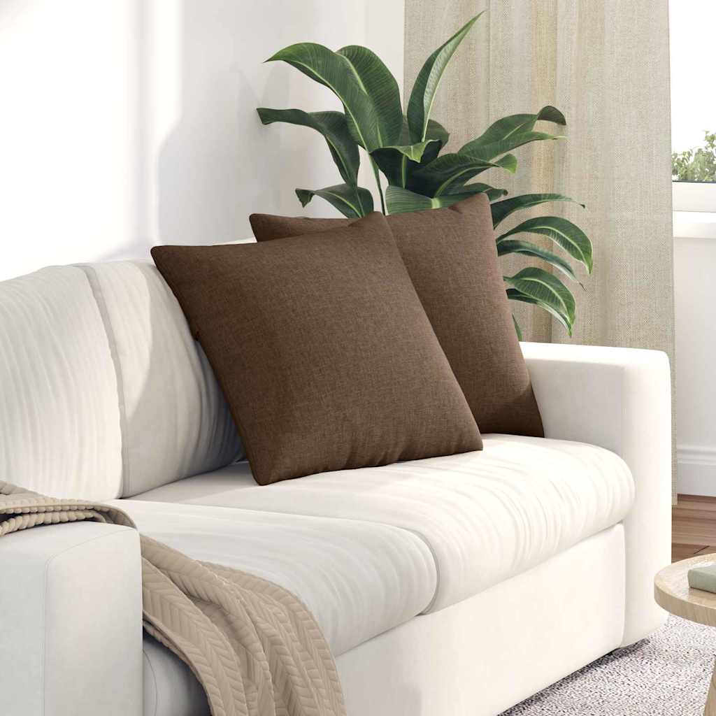 Sofa Pagalvės 2 pcs Ruda 50 x 50 cm audinys