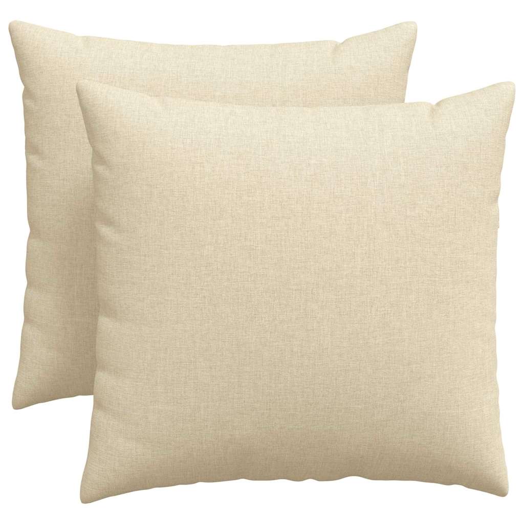 Sofa Pagalvės 2 pcs Kreminė 50 x 50 cm audinys