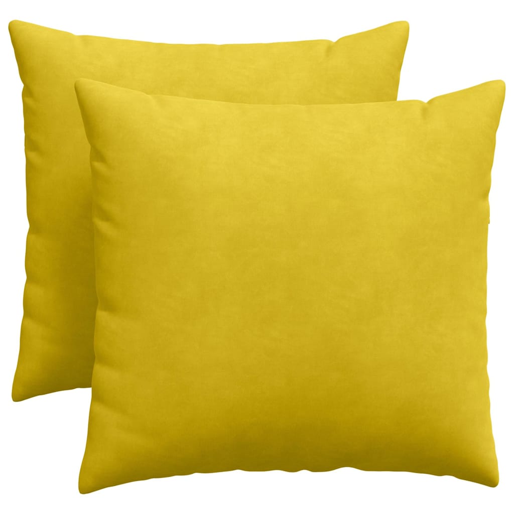 Sofa Pagalvės 2 pcs Geltona 50 x 50 cm Kordūrinis audinys
