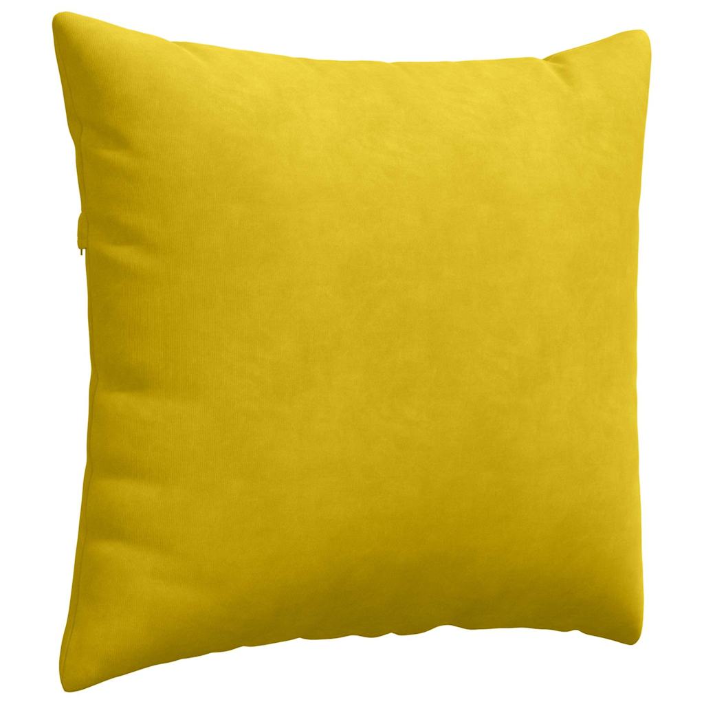 Sofa Pagalvės 2 pcs Geltona 50 x 50 cm Kordūrinis audinys