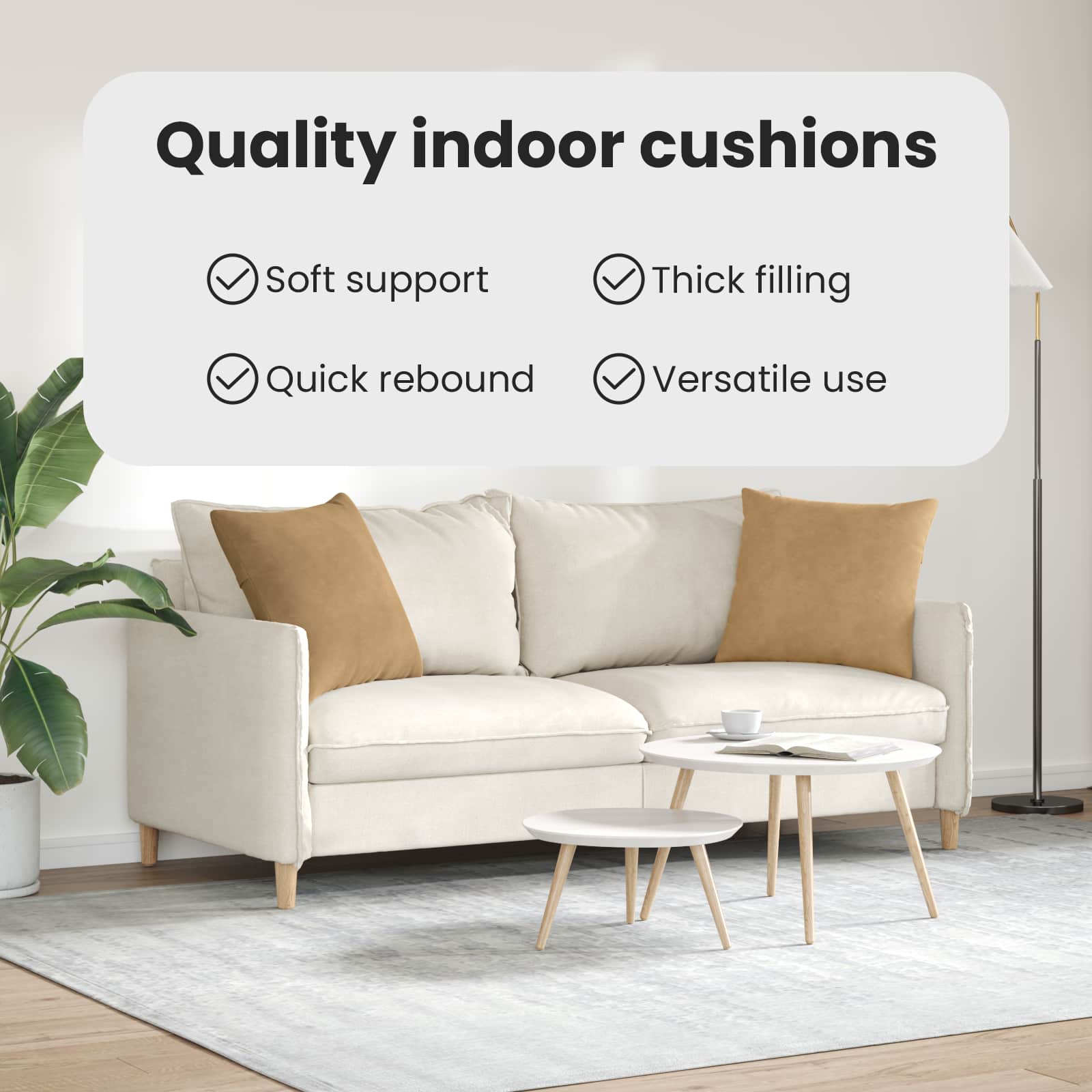 Sofa Pagalvės 2 pcs Ruda 50 x 50 cm Kordūrinis audinys