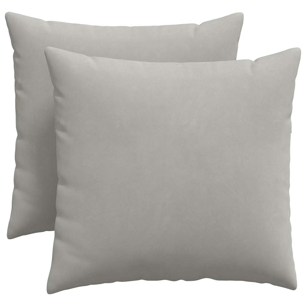 Sofa Pagalvės 2 pcs Šviesiai pilka 50 x 50 cm audinys