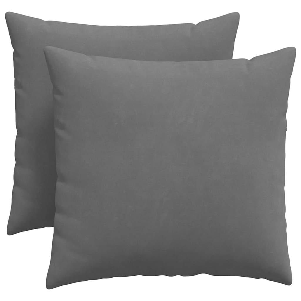 Sofa Pagalvės 2 pcs Tamsiai pilka 50 x 50 cm audinys