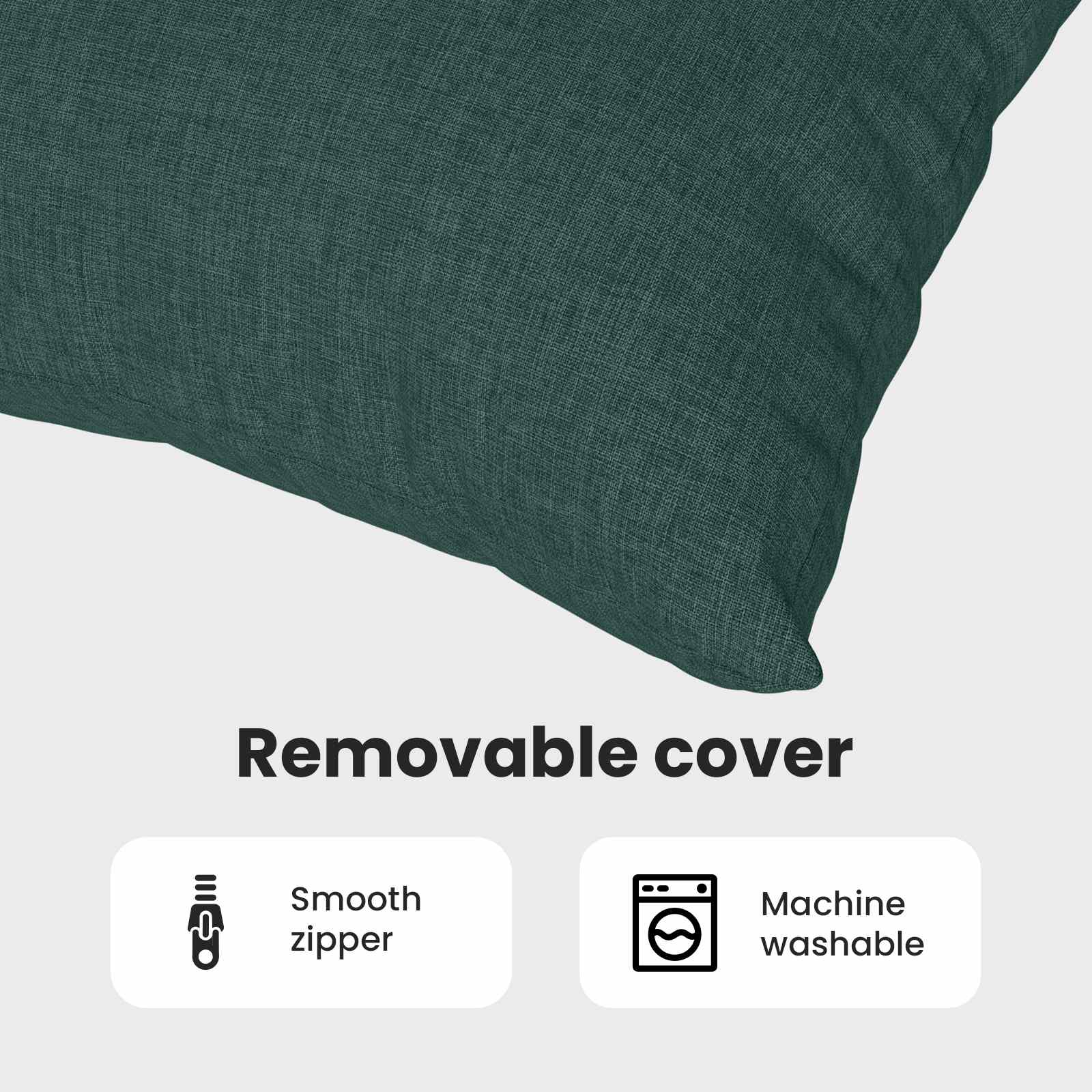 Sofa Pagalvės 2 pcs Tamsiai žalia 60 x 60 cm audinys