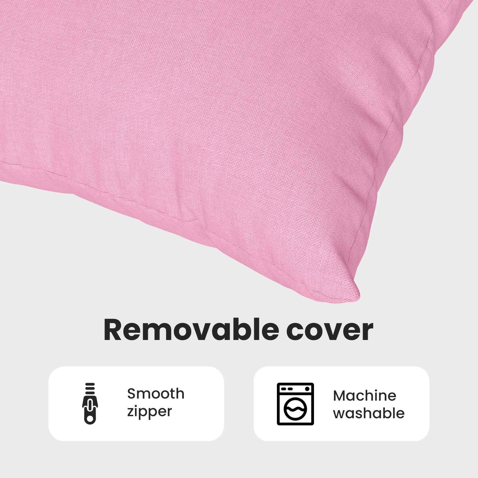 Sofa Pillows 2 pcs Pink 60 x 60 cm fabric