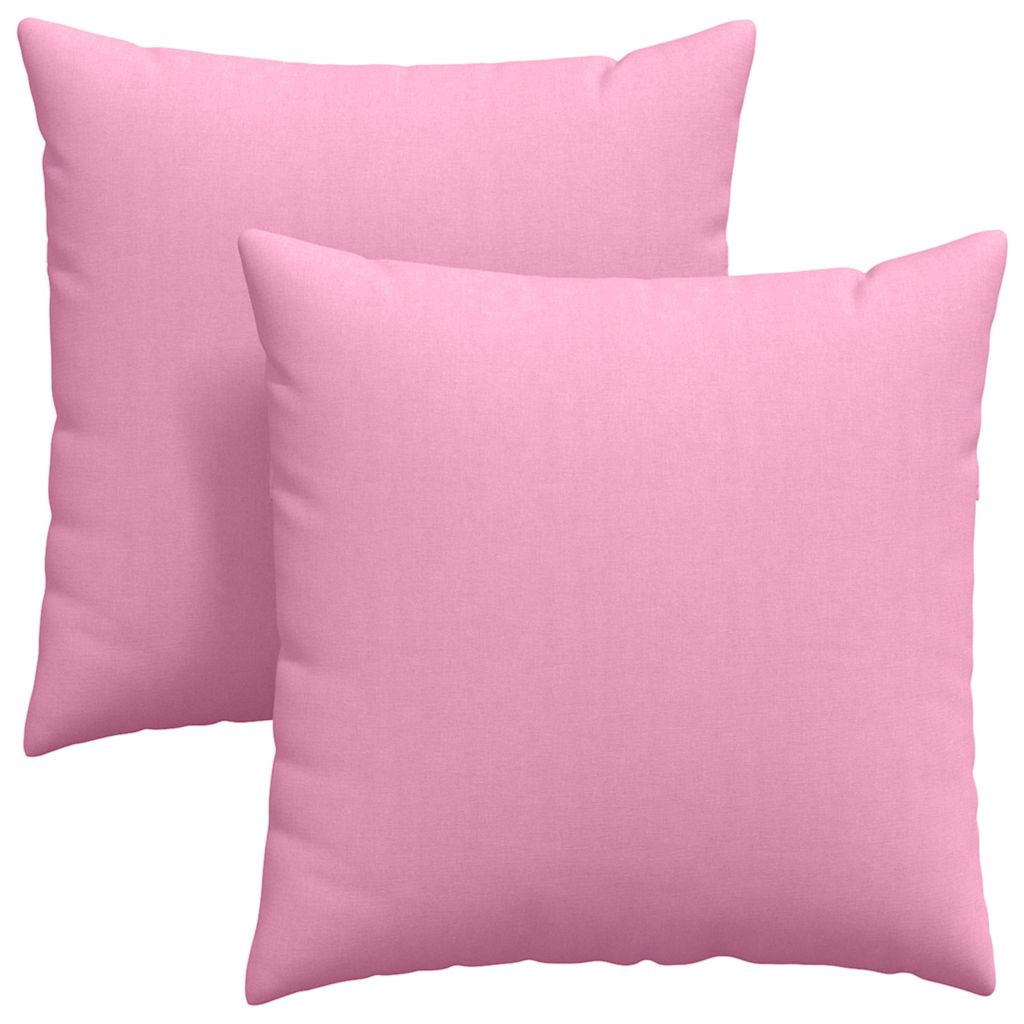 Sofa Pillows 2 pcs Pink 60 x 60 cm fabric