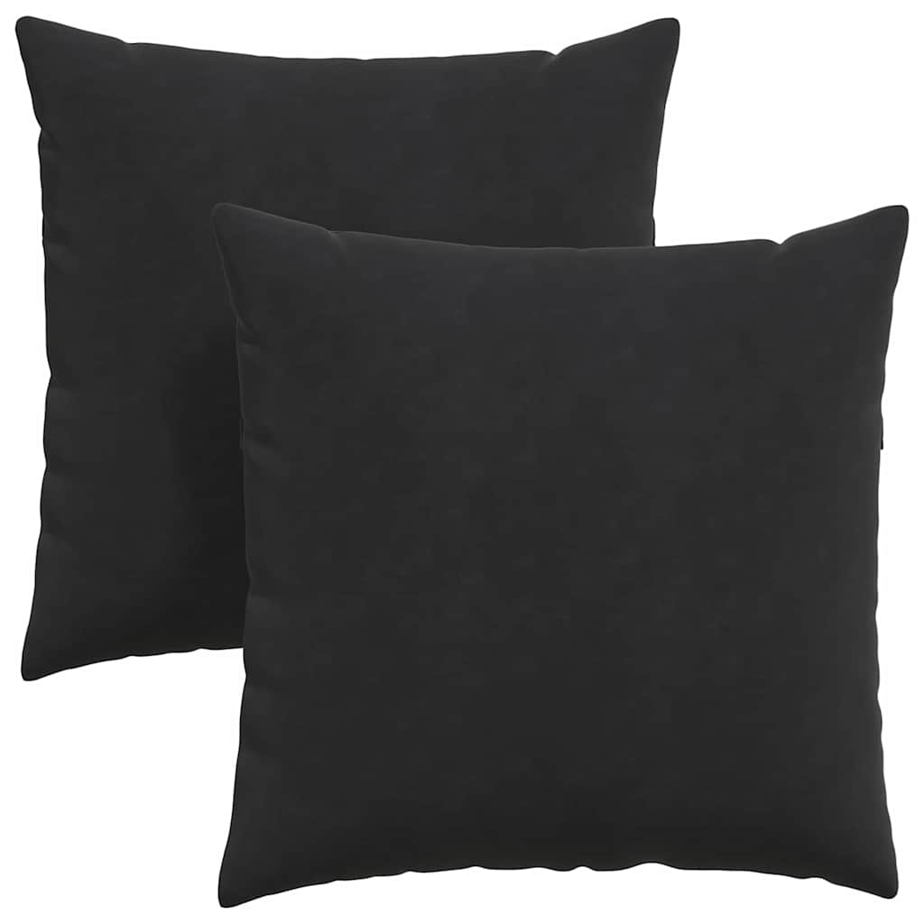 Sofa Pagalvės 2 pcs Juoda 60 x 60 cm Kordūrinis audinys